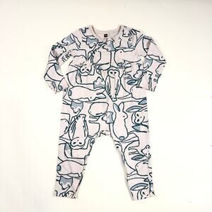 TEA OWL PRINT GIRLS ROMPER SIZE 18/24M